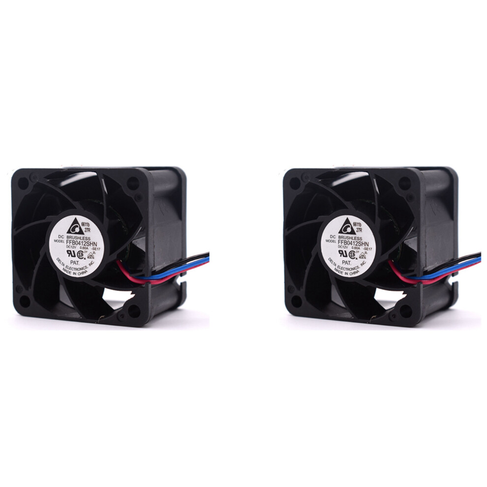 2Pcs Ffb0412shn 4028 4Cm 12V 0.60A Micro-Violent Air Flow Fan 40X40x28mm Cooler Fan For Awp8 Psu Cooling Fan 4711520368803