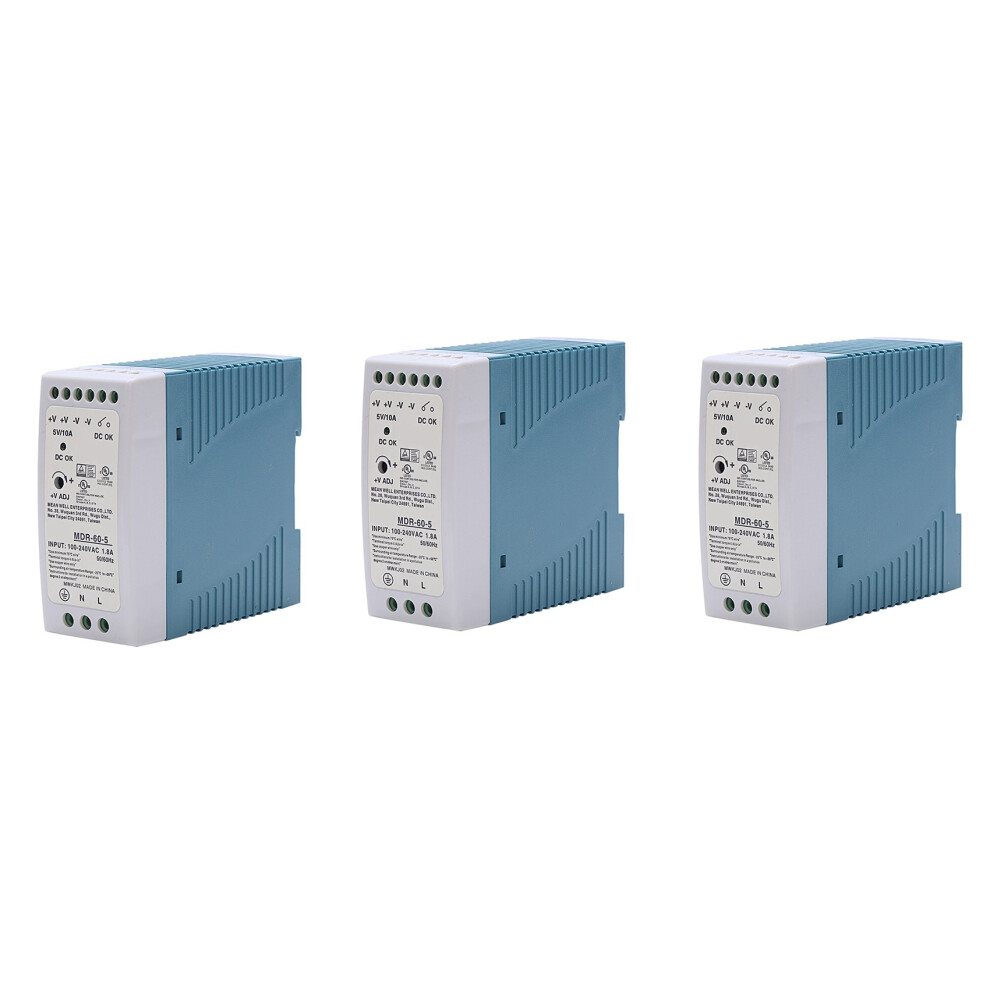 3X Mdr-60 5V 60W Din Rail Power Supply Ac- Driver Voltage Regulator Power Suply 110V 220V 4711116589605