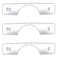 6X Car Multimedia Button Trim Cover Decoration Sticker for C E Class W204 CLS GLK C180 E260 2007-2017