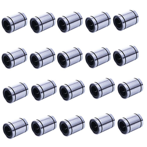 20X LM20UU 20mm Inside Dia Linear Motion  Bush Bearing Bushing Silver