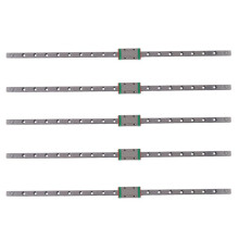 5 Uds., Guía Lineal de 9 mm, Riel En Miniatura MGN9, Riel Lineal de 400 mm Y 5 Uds., Deslizador de Riel En Miniatura MGN9H