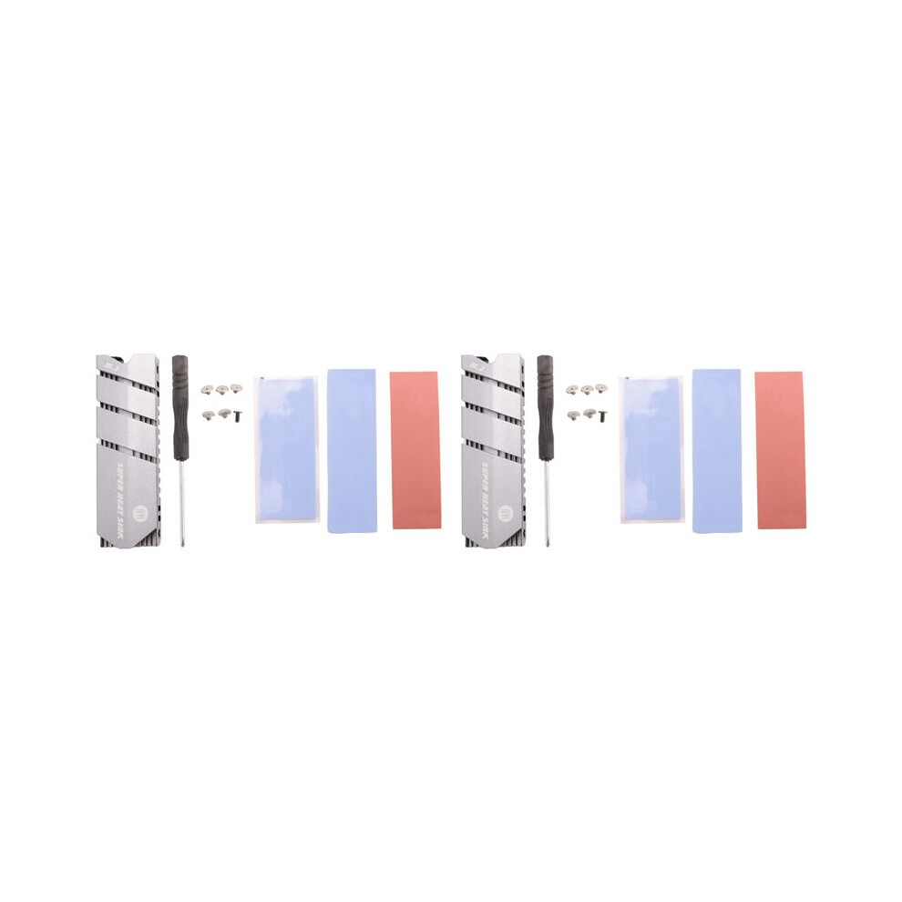 2X Jeyi M.2 Ssd Nvme Ngff Heat Sink Aluminum Heatsink With Thermal Pad For M2 2280 Ssd Hard Disk Desktop Pc 4711342314743