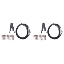 2Stück 10Ft Guitar Lötfrei Pedalboard Kabel Kit Angle Audio 6.35 Stecker für Gitarren Effekt Pedale
