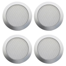 2X Ceiling Speaker Grille, 4-Inch Ceiling Embedded Audio Speaker Grille(Silver)