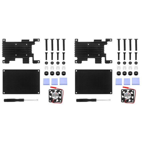 2X for Orange Pi 3 LTS Aluminum Case with Cooling Fan Development Board Protection Cooling Shell