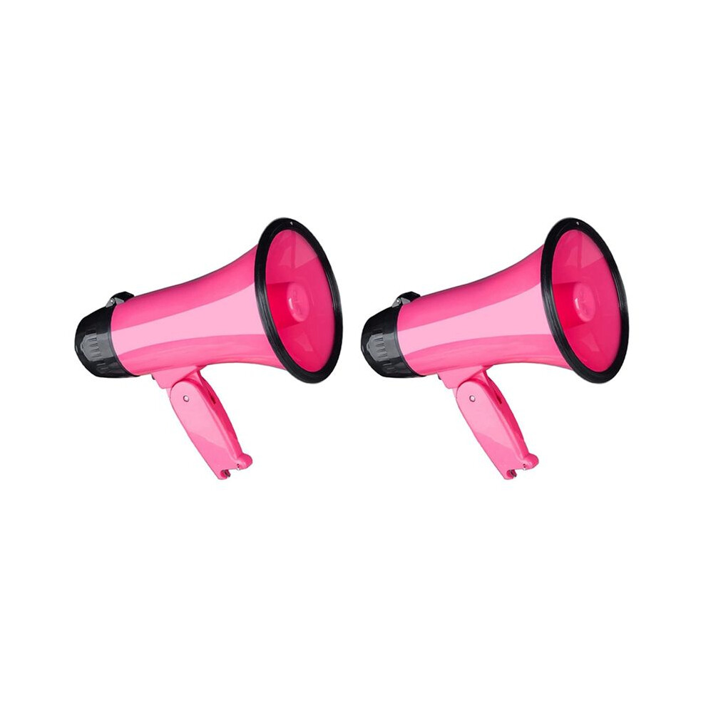 2X 25 Watt Compact Megaphone Speaker Pa Bullhorn - With Built-In Siren, Voice Recorder, Bottle Opener, 4712060412247