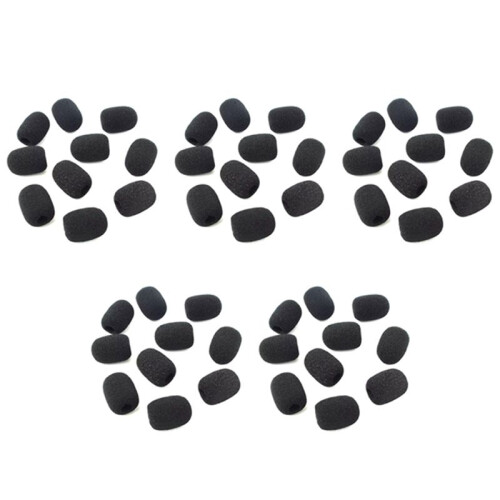 500Pcs Microphone Headset Grill Windshield Sponge Foam Black Mic Cover 30mmx8mm