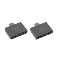 2X USB C Mùle Vers Double USB C Femelle Répartiteur Convertisseur Adaptateur Connecteur D'Extension pour USB C PD Chargeur PC Portable