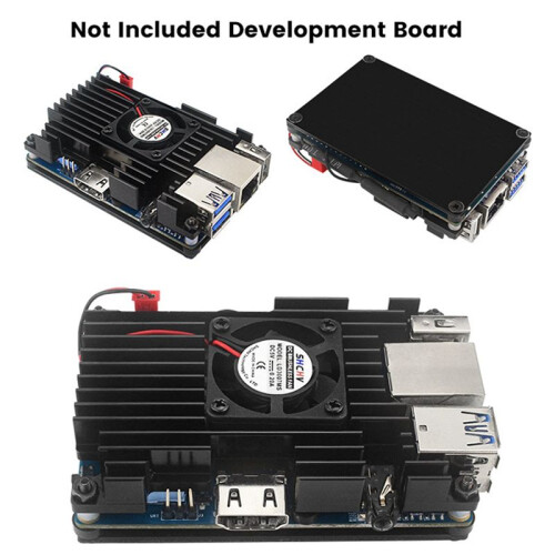 2X for Orange Pi 3 LTS Aluminum Case with Cooling Fan Development Board Protection Cooling Shell 2