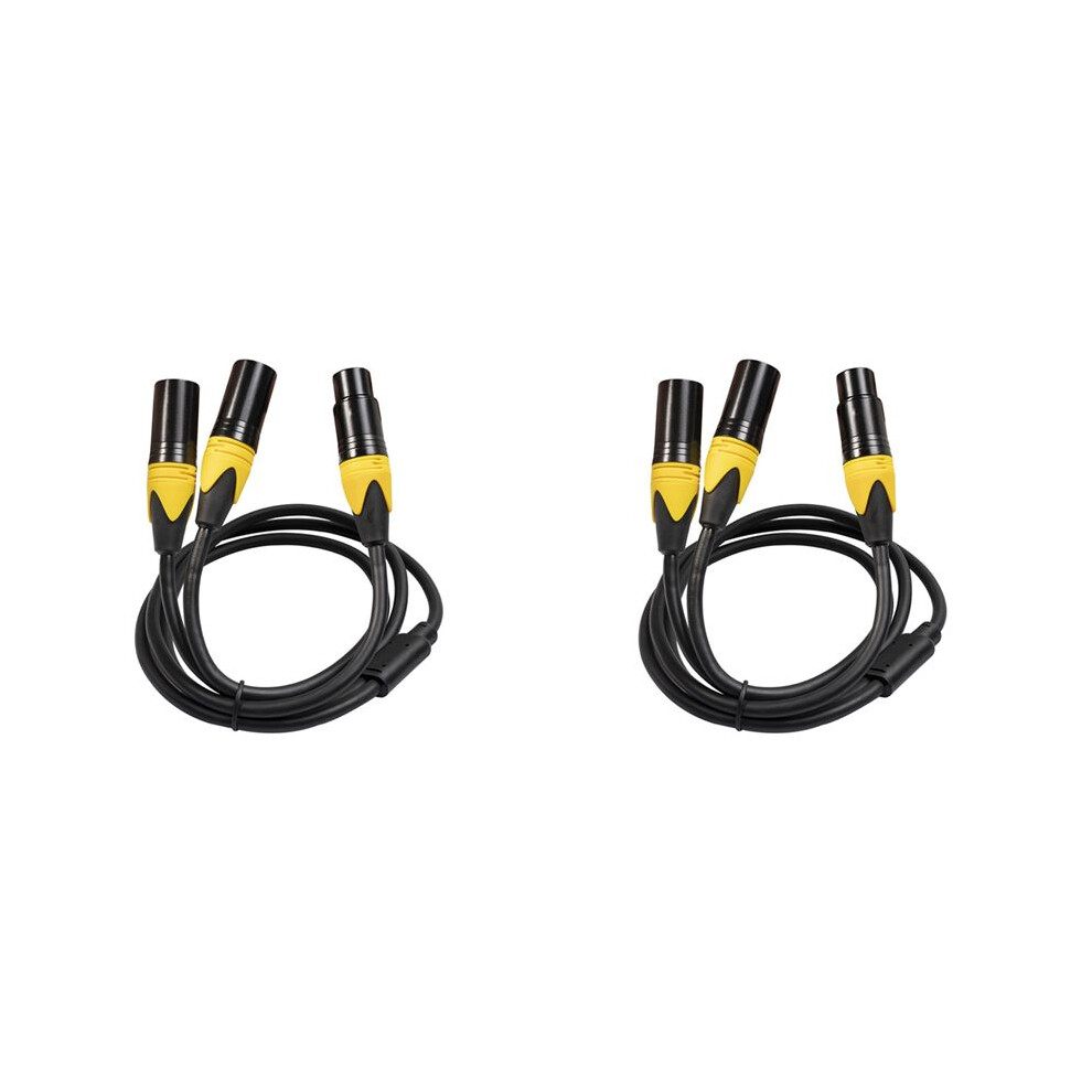2X Xlr Splitter Cable,3 Pin Xlr Female To Dual Xlr Male Audio Cable Y Cable Balanced Microphone Splitter Cord 6031630846922