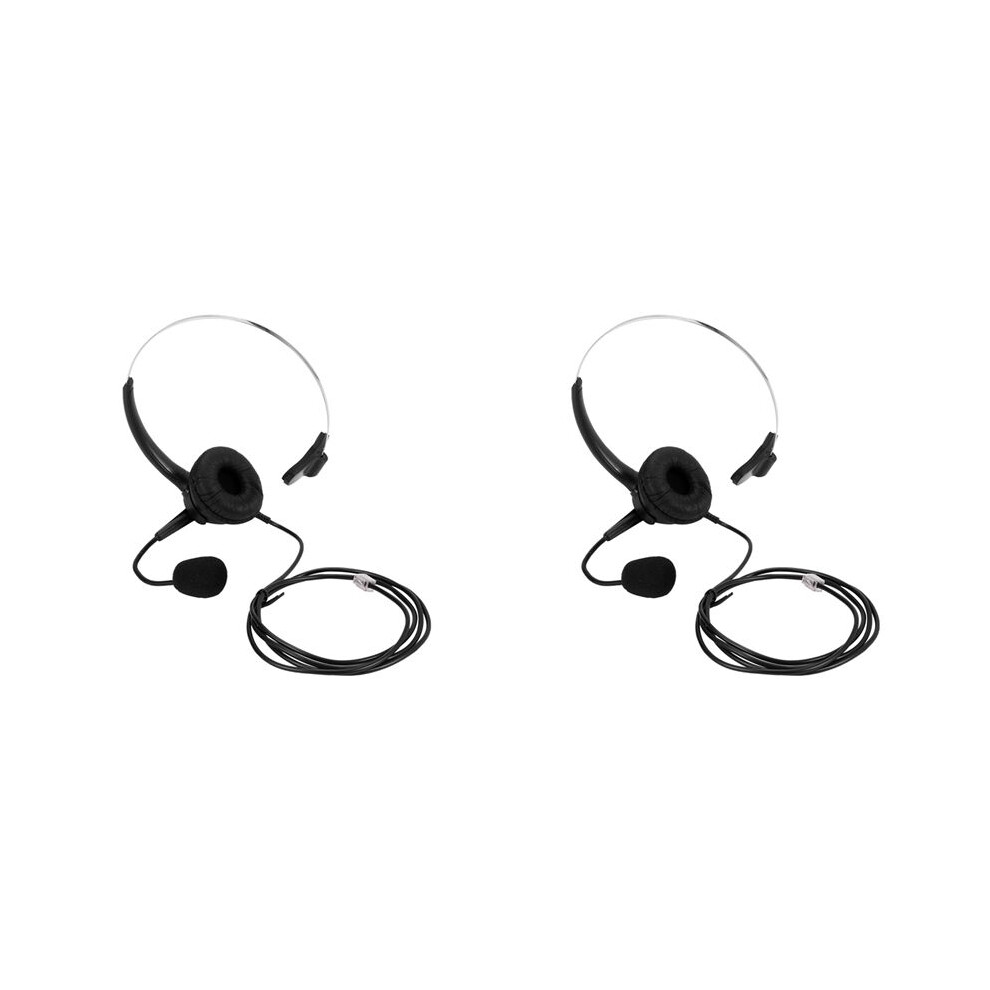 2X Rj9 Call Center Headphone Monaural Headphone Noise Reduction Headset Call Headphone With Mic 4711633087387