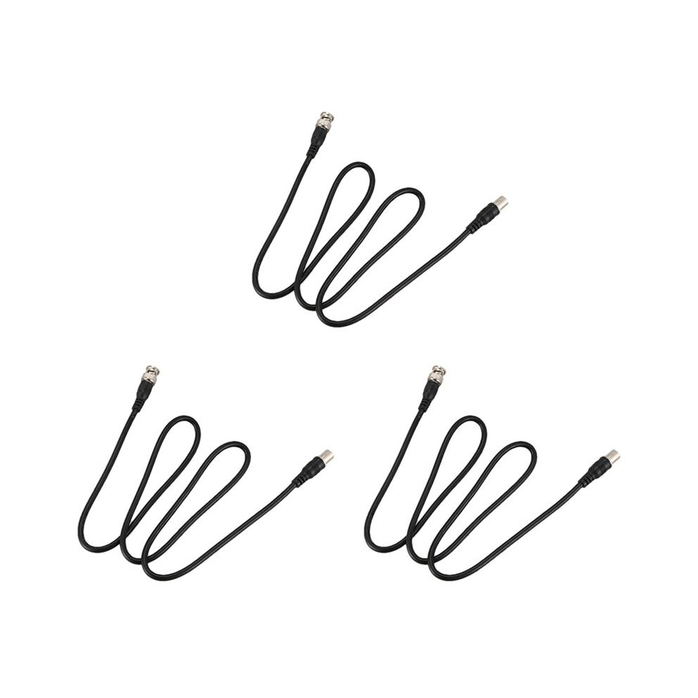 3X Bnc Male To Female Plug Cctv Extension Coaxial Cable 3.3Ft Long Black 4712562531750