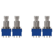 4 Stücke Gitarren Effekt Schalter 9 Pin 3Pdt Gitarren Effekt Pedal Box Stomp Fuß Metall Schalten True Bypass Blau