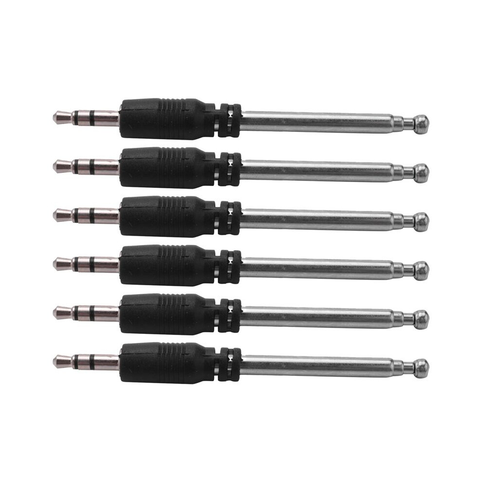 6X Radio Antenna 3.5Mm 4 Sections Telescopic Fm Antenna Radio For Mobile Cell Phone Mp3 Mp4 Audio Equipment Black 6032783811294