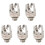 5X Jack 6.5 Two-Channel Audio Cable Connector Plug Socket with A  Stereo 6.5 Female for Guitar 1