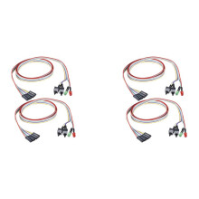 4Pcs Computer Case ATX Power  Off Reset  Cable with 2 LED Light Light Red Green ATX Case Front Bezel Wire,65cm