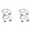 4Pcs Computer Case ATX Power  Off Reset  Cable with 2 LED Light Light Red Green ATX Case Front Bezel Wire,65cm 1