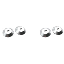 Adhesive Security Plate with Slot for Cables to Lock Down Laptops, Tablets, Monitors and Other Devices (Silver 4 Pack)