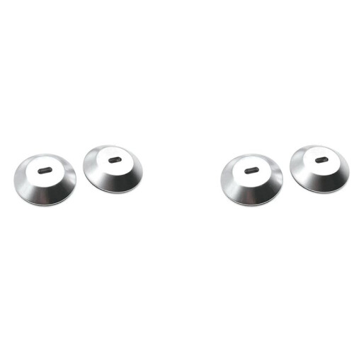 Adhesive Security Plate with Slot for Cables to Lock Down Laptops, Tablets, Monitors and Other Devices (Silver 4 Pack)