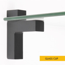 10 Pcs Adjustable Wood/Glass Shelf Bracket Wall Mount Heavy Duty Floating Brackets for 3-28mm Thick Shelves,Black