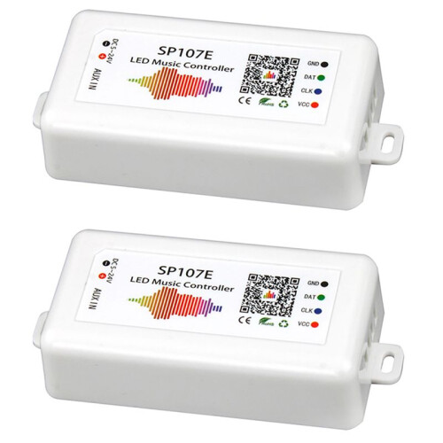 2X SP107E LED Controller   APP WS2811/2812B Light Strip Dimming LED Music Controller