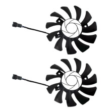 HA8010H12F-Z 75MM 2Pin GTX1050Ti GPU Kühler DUAL Lüfter für MSI Geforce GTX 1050Ti GTX-1050-Ti-4GT-OC (2 Stück)