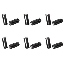 12 Stueck Schwarzer Batteriehalter fuer 3 x 1,5 V AAA Batterien Taschenlampen Fackel