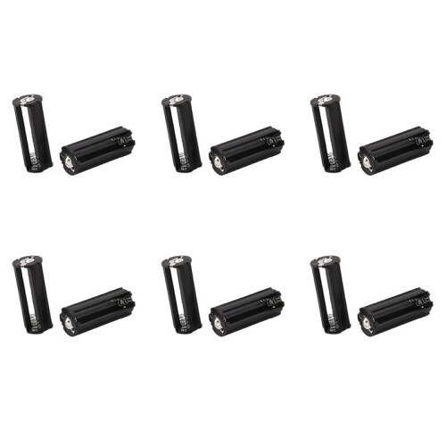12Pcs Black Battery Holder for 3 x 1.5V AAA Batteries Flashlight Torch
