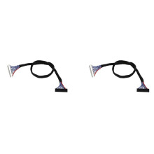 2X Fix 30P S8 30-Pin to 30-Pin 2-Channel 8-Bit LVDS Cable for LCD Panel Display