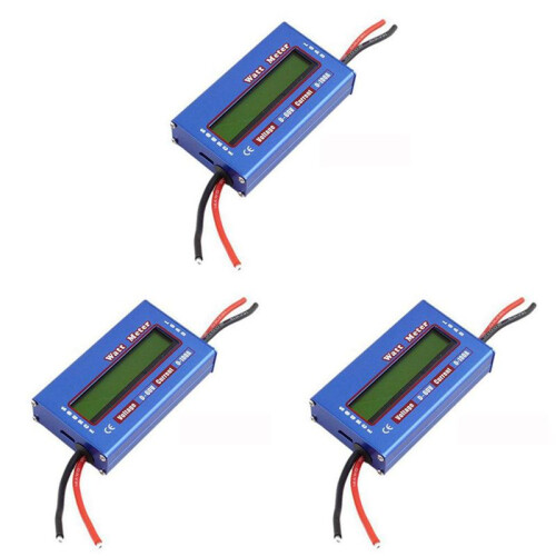 3X Digital Wattmeter Watt Meter Power Meter  60V 100A Balance Voltage Battery Checker