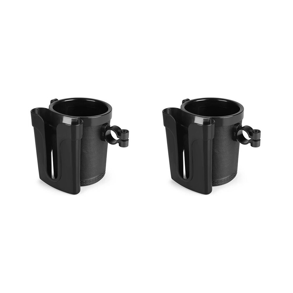 2X Bike Cup Holder With Cell Phone Keys Holder,Universal Handlebar Drink Cup Holder For Bicycles Scooters, Black 6032615040922