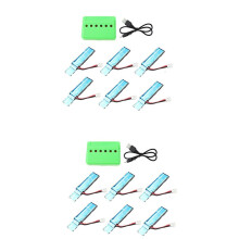 12PC 3.7V 520MAh 30C Upgraded Li-Po Battery with USB Charger for XK K110 K110S V930 V977 RC Helicopter Parts