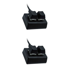 2X 2 Keys Macro Programming Keyboard RGB  Keyboard Gaming Drawing Red  Custom Keyboard OSU Gaming Keypad,Black