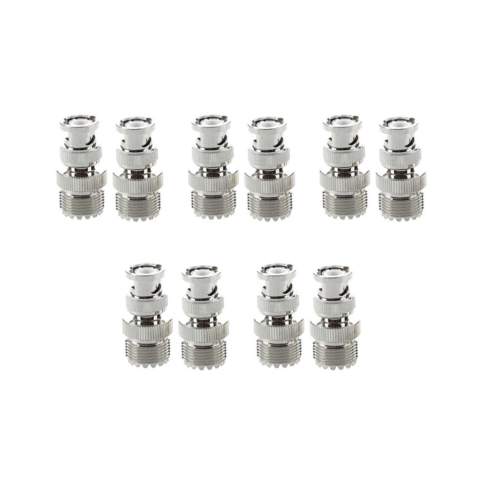 10 Pcs Bnc Male Plug To Uhf So239 Female Rf Coaxial Rf Connector 4713441470788