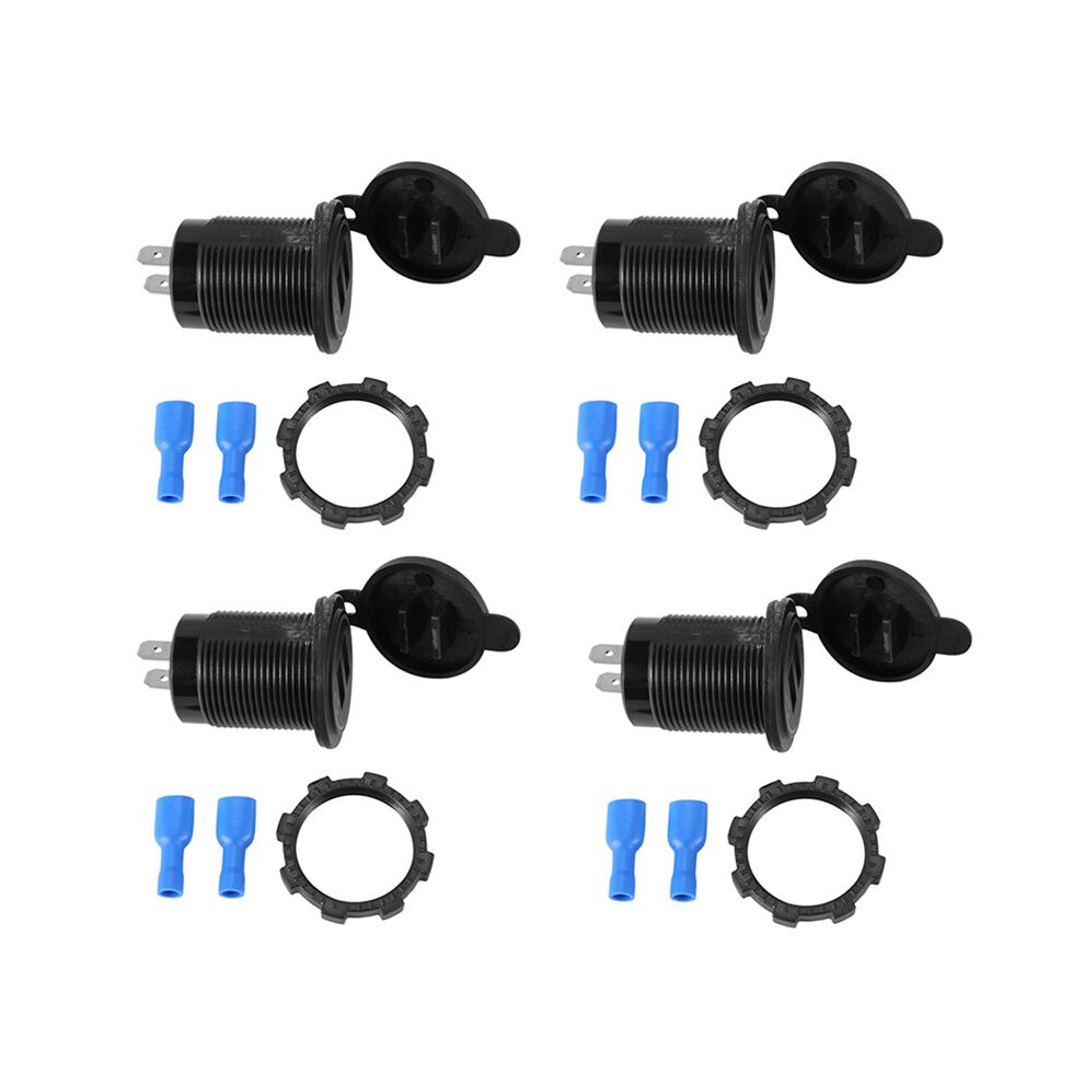 4X 5V 4.8A Dual Usb Charger Socket Adapter Power Socket For 12V 24V Car Ship Rv 4712139214949