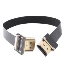2X Fpv Male to Angled 90D Male Hdtv Fpc Flat Cable for Fpv Hdtv Multicopter Aerial Photograph 20cm