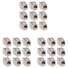 36 Pcs RJ45 Cat7 Cat6A Shielded FTP Zinc Alloy Module Network Jack Connector Adapter 10GB Network