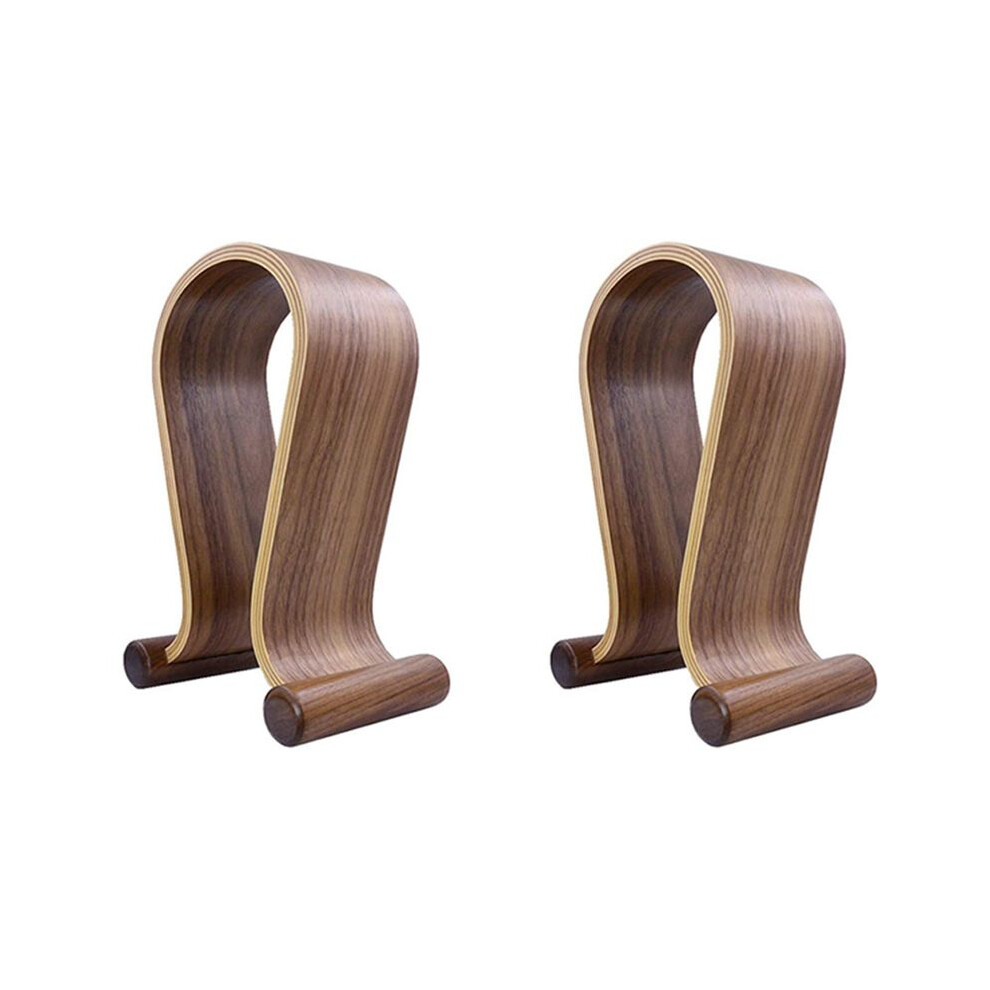 2X Wooden Headset Holder,Universal Earphone Hanger Holder For Gaming Headsets & Dj Studio Headphones Rack 4714016813825