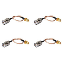 4X Handheld Antenna Cable Adapter for UHF Base and Mobile Antennas - SMA Female to UHF SO-239 Female Connectors