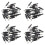 80 Pcs Black 2.5mm x 5.5mm  Power Male Plug Jack Adapter 1
