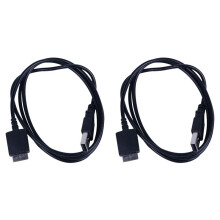 2X USB-Datenladekabel für Walkman E052 A844 A845 MP3 MP4 Player Schwarz
