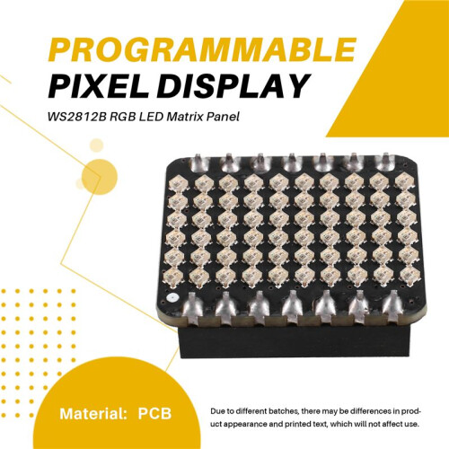 WS2812B LED Matrix Panel Programmable Pixel Display for SeeedStudio-XIAO DIY Lighting Projects XIAO-6x10-RGB-Matrix B 1