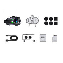 BLAISE S1Pro Motorcycle Intercom Helmet Headset Noise Cancelling Communicator Earphone with 1080P Driving Recorder
