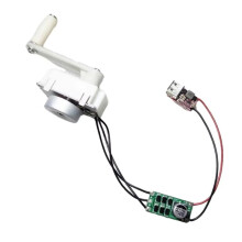Hand Crank Motor Gear Generator Kit Survival Power Bank Emergency USB Charger 5V 5W