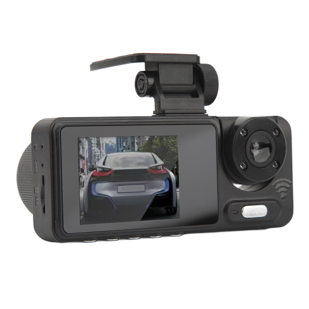 1080P Triple Lens Dash Cam 2 Inch Ips Display Night Vision Motion Detection 7901369041846