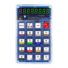 Kit de Calculadora DIY con Pantalla LED, Calculadora Electrónica con Batería SMD Soldada para Proyecto de Soldadura DIY B