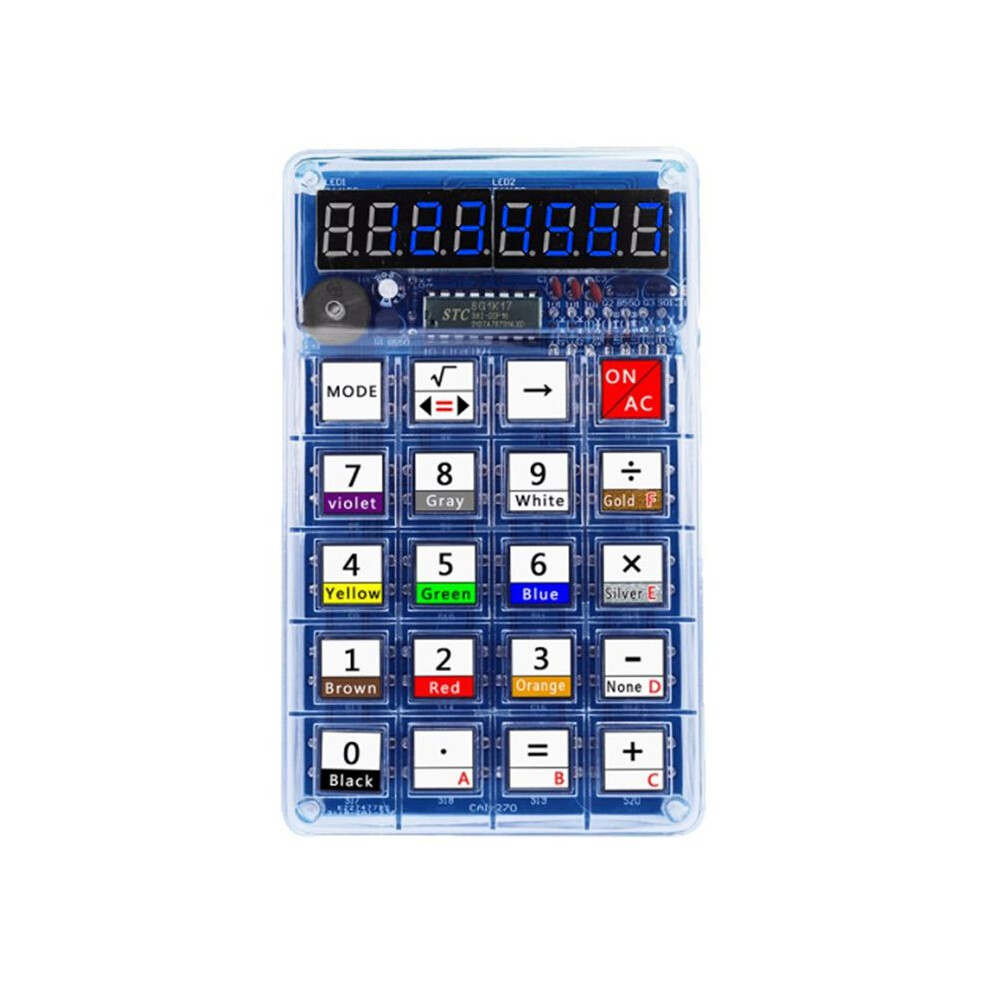 Diy Calculator Kit Led Display Calculator Electronic Making With Batteries For Learn Soldering Assembly Practice B 4712358613318