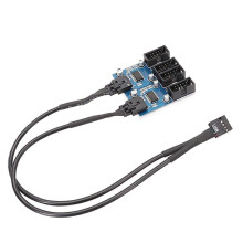 Câble D'Extension USB2.0 9 Broches pour Carte MèRe 9 Broches Vers Double 9 Broches avec Prise en Charge de la Puce Câble D'Extension Partagé