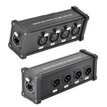 4-Kanal-3-Pin-Ethercon-Kabel-Extender, XLR-Netzwerkkabel-Multi-Extender für BüHnenbeleuchtung und Aufnahmestudio, XLR, DMX