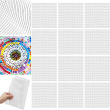 24Set 12x12 Mosaic Mesh for Back Mounted Tile Fiberglass Mosaic Mesh Backing Boast for Tile Installation Supplies Tools